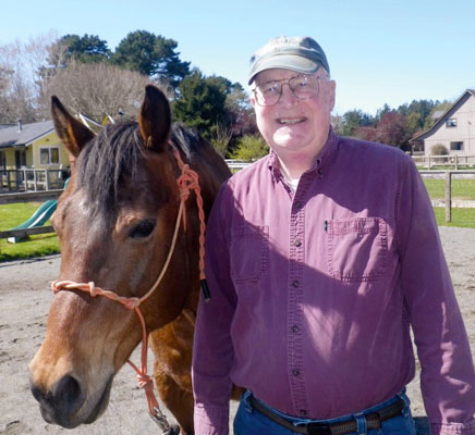 Steve Engle with his horse