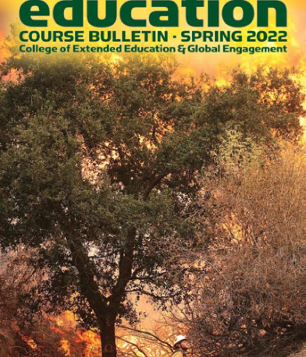 Cover of spring 2022 Extended Education Course Bulletin
