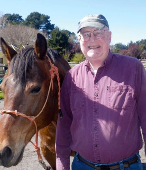 Steve Engle with his horse