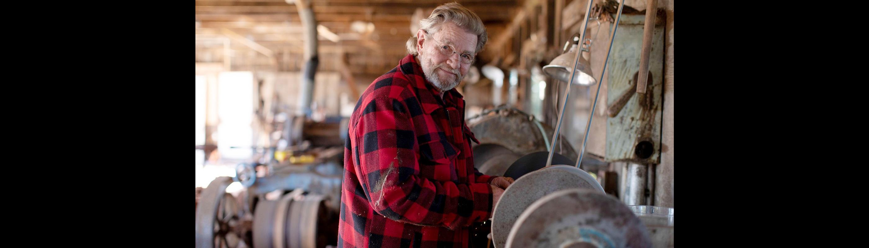 Eric Hollenbeck in his Blue Ox workshop