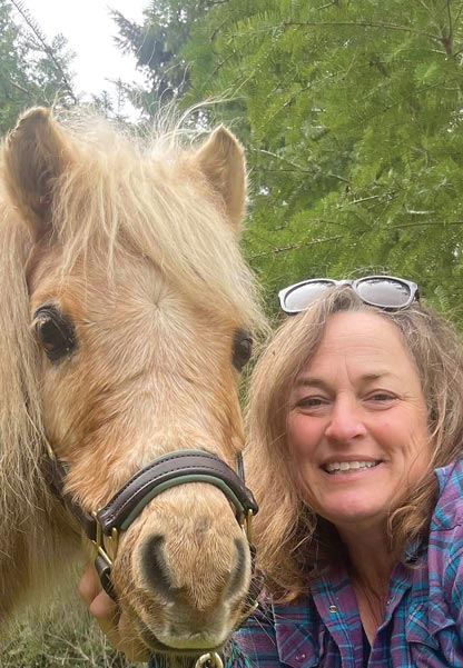 Dr. Terri Jennings with her pony